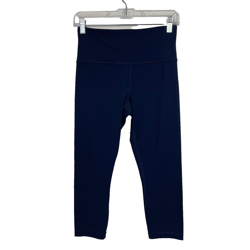 ATHLETA ELATION HIGH RISE BLUE CAPRI LEGGINGS Womens S Small Sports Activewear